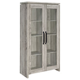 Best Furniture Outlet - Coaster - Alejo 2-door Engineered Wood Tall Cabinet Grey Driftwood - 950783